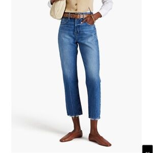 FRAME Le Original cropped high-rise straight-leg jeans